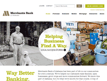 Tablet Screenshot of merchantsbankal.com